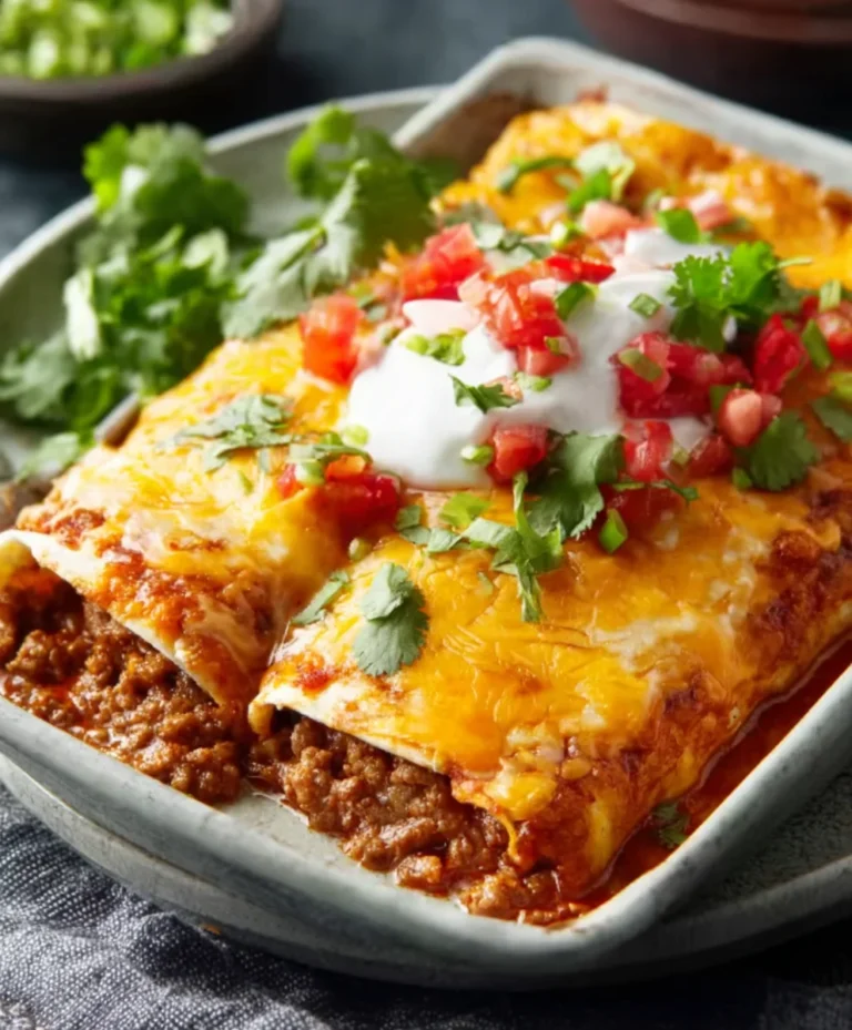Easy Ground Beef Enchiladas Recipe-Flavorful & Quick