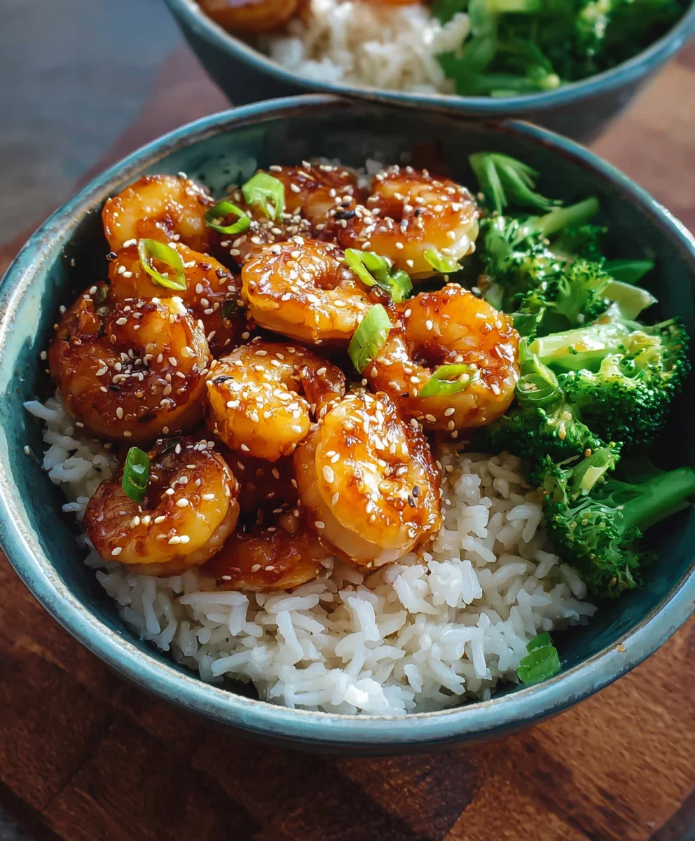 Honey Garlic Shrimp Bowls-Quick & Easy Recipe