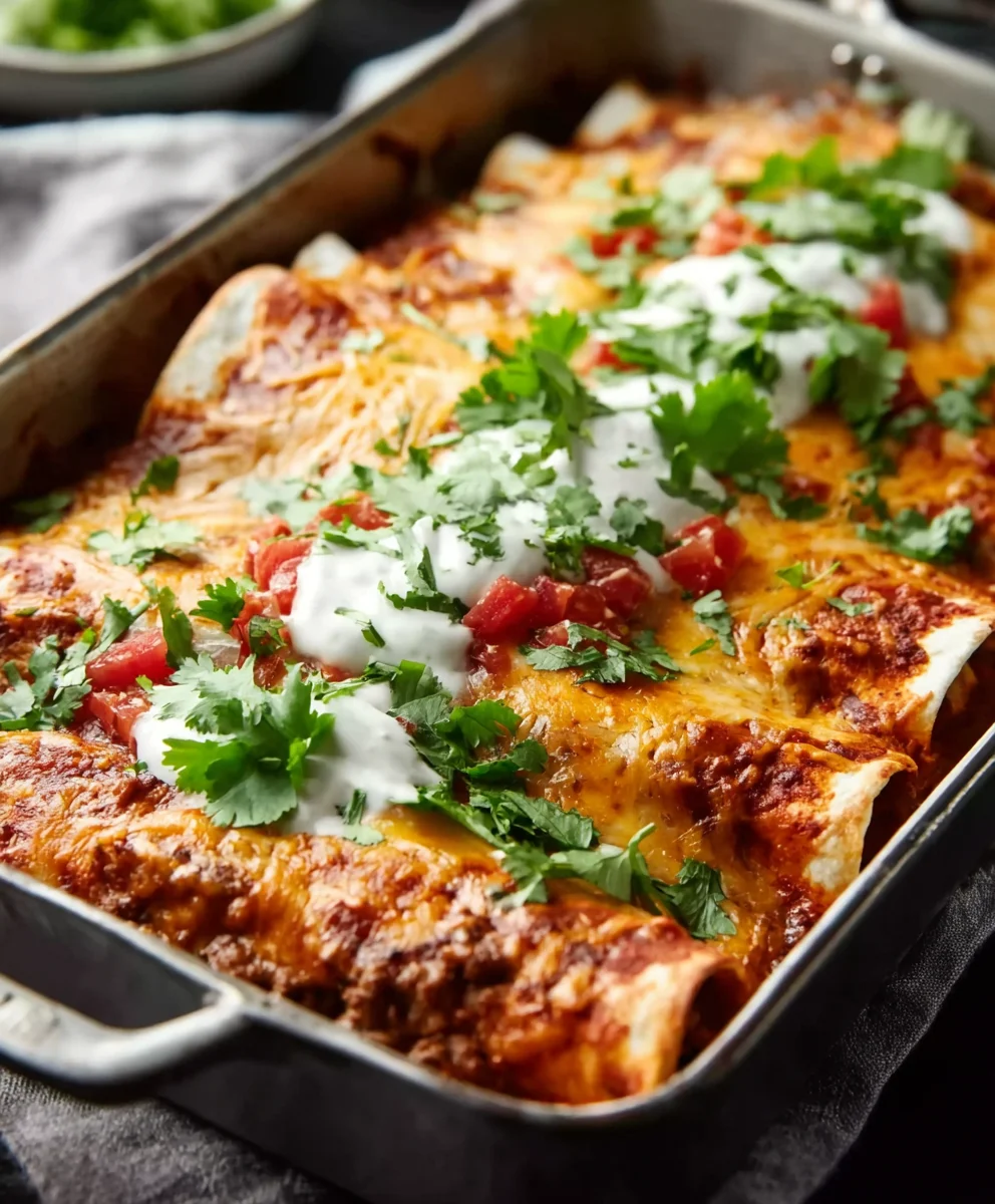 Easy Ground Beef Enchiladas Recipe-Flavorful & Quick