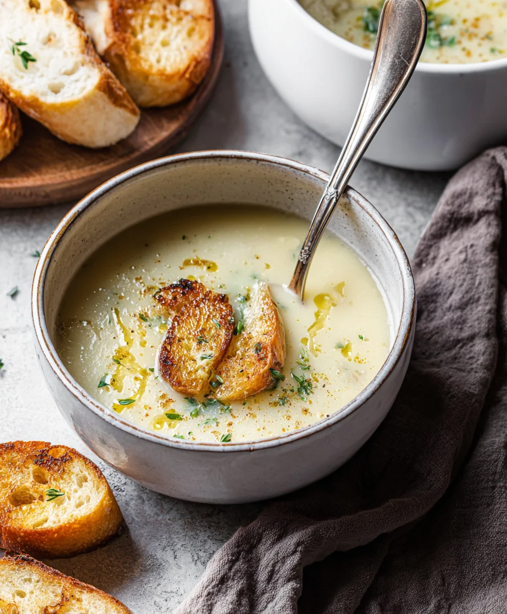 Authentic French Garlic Soup - Rich & Comforting