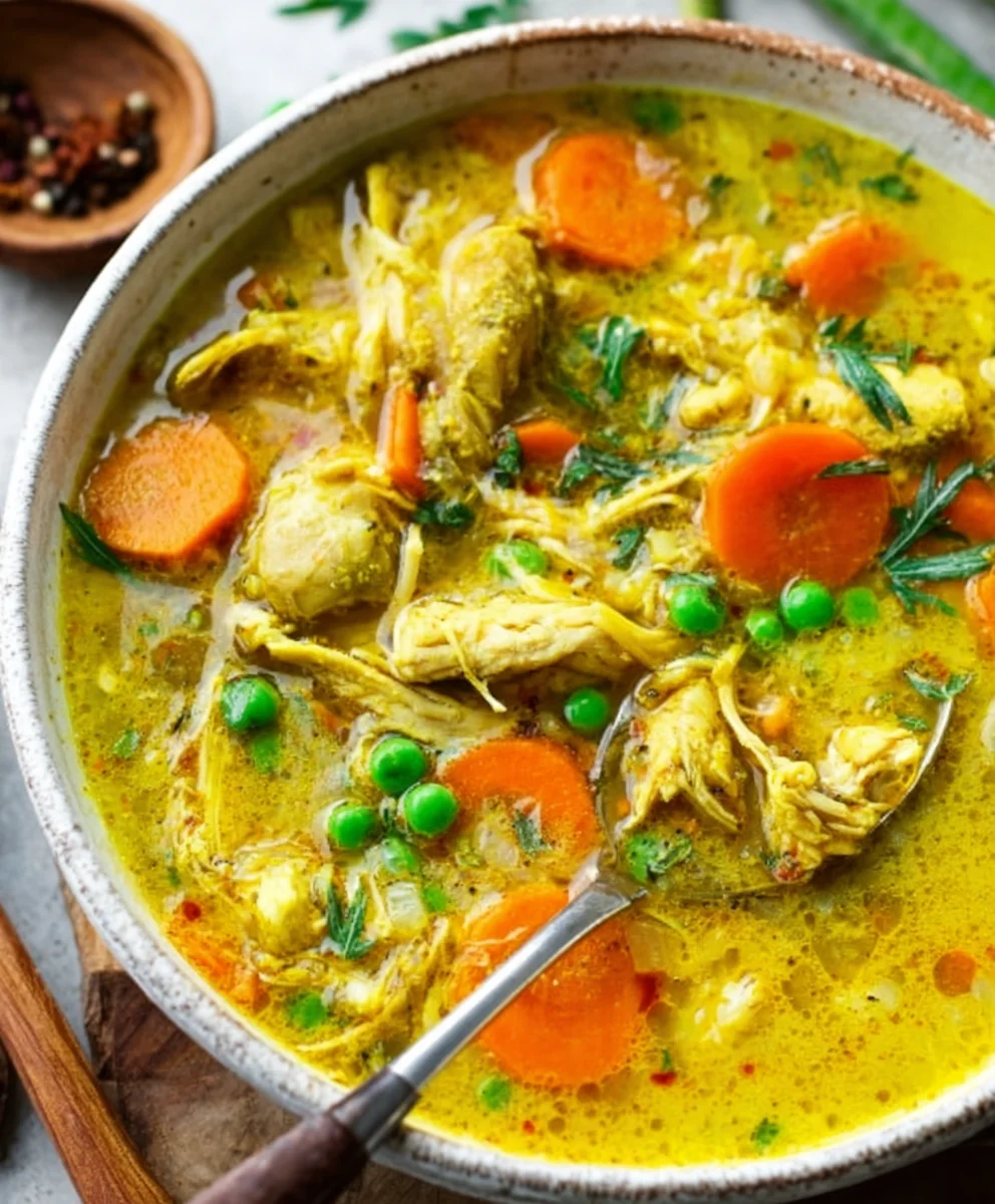 Soothing Turmeric Chicken Soup - Anti Inflammatory Recipe