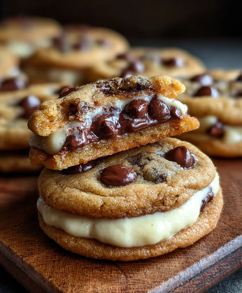 Cheesecake-Stuffed Chocolate Chip Cookies-Decadent Treat