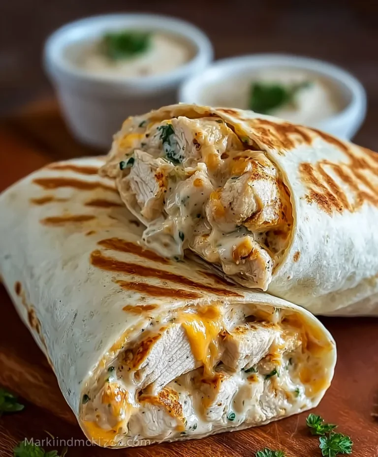 Cheesy Chicken Garlic Wraps-Quick Easy Meal