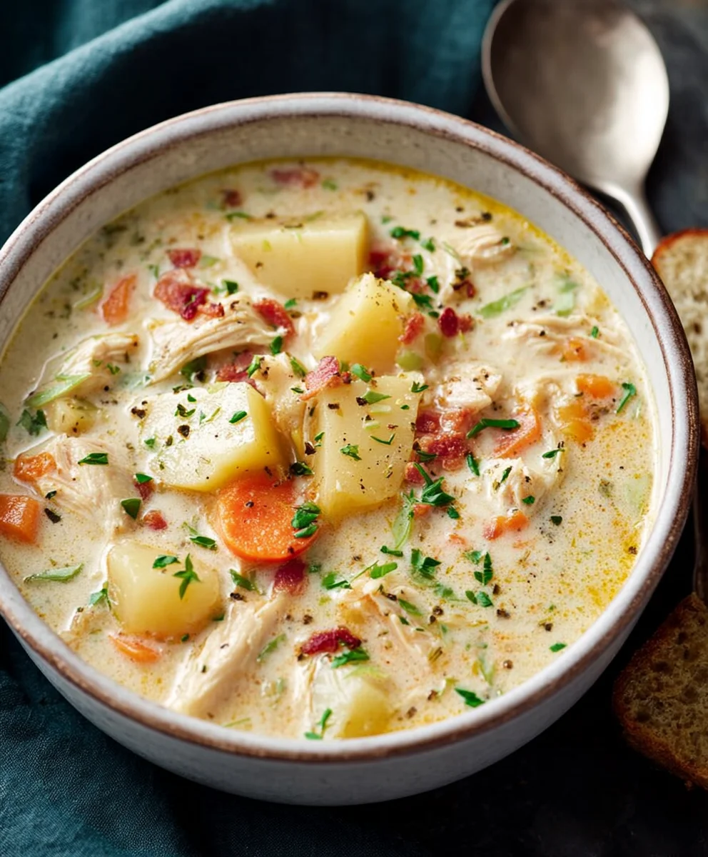Creamy Chicken Potato Soup - Comforting & Easy Recipe