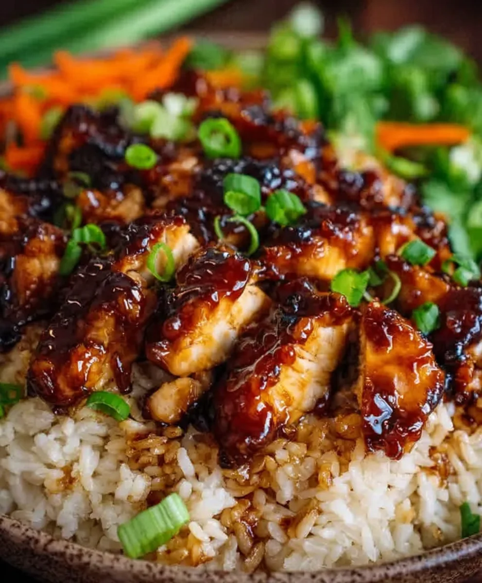Honey BBQ Chicken Rice-Quick & Easy Dinner