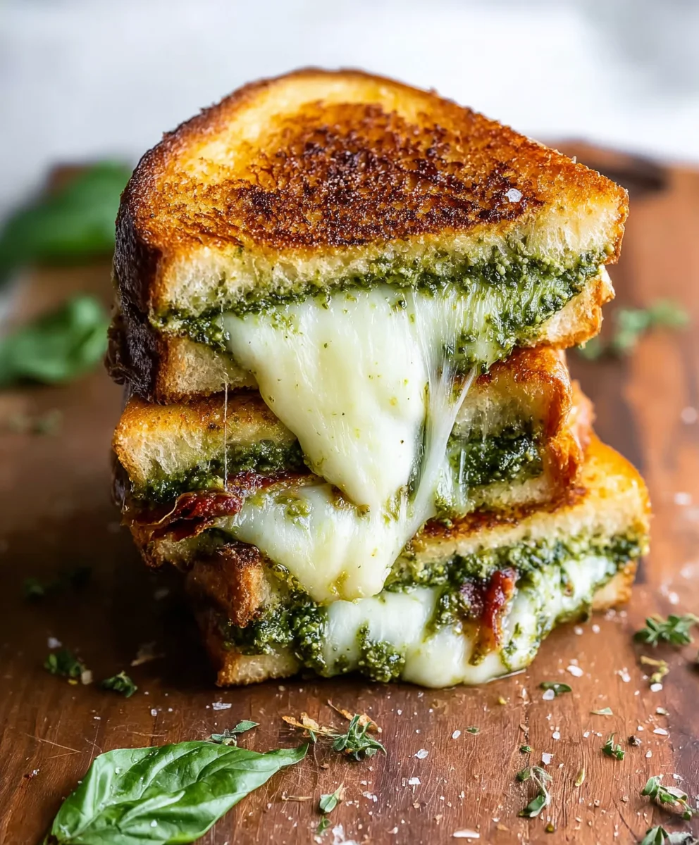 Sourdough Pesto Grilled Cheese-Ultimate Flavor
