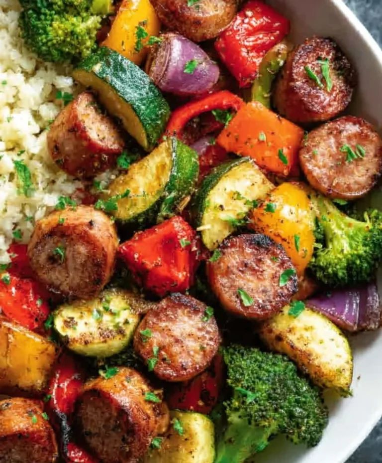 Quick Air Fryer Chicken Sausage & Veggies Recipe