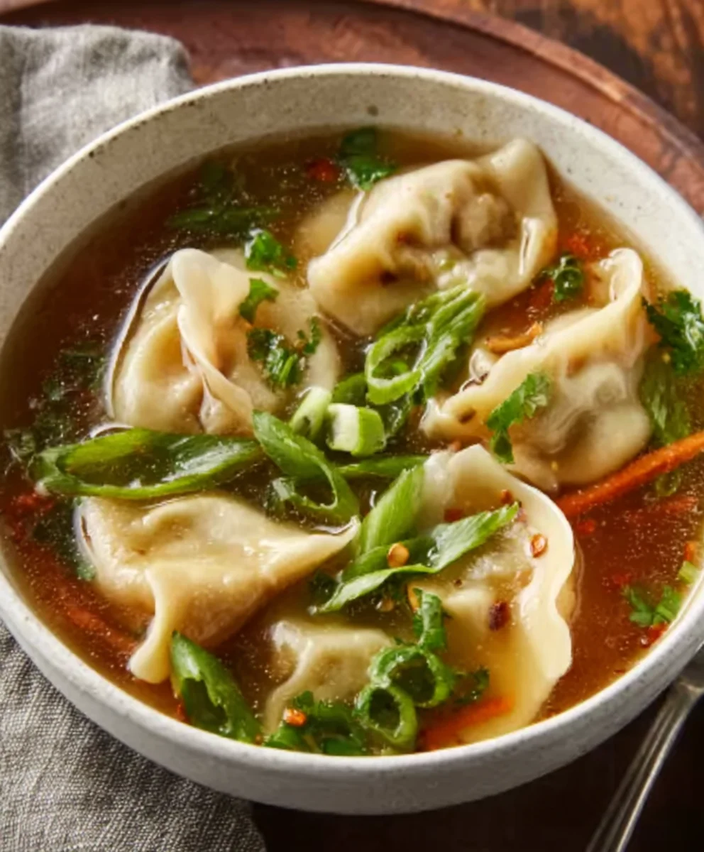 Hearty Potsticker Beef Soup- Comforting Flavor