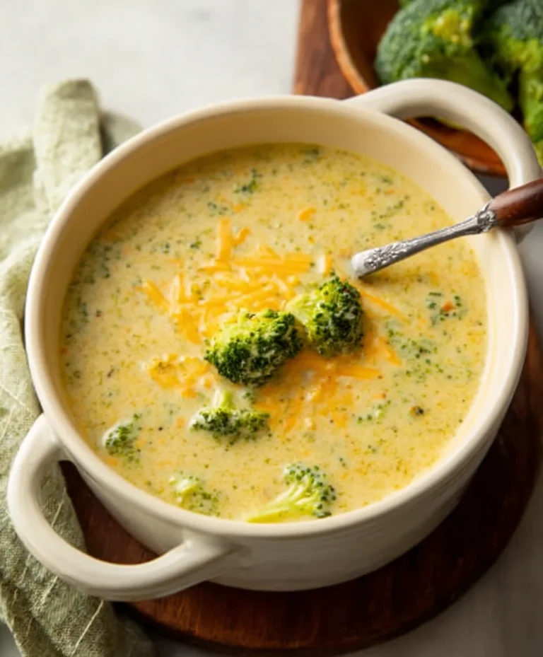 High Protein Broccoli Cheddar Soup – Healthy & Delicious