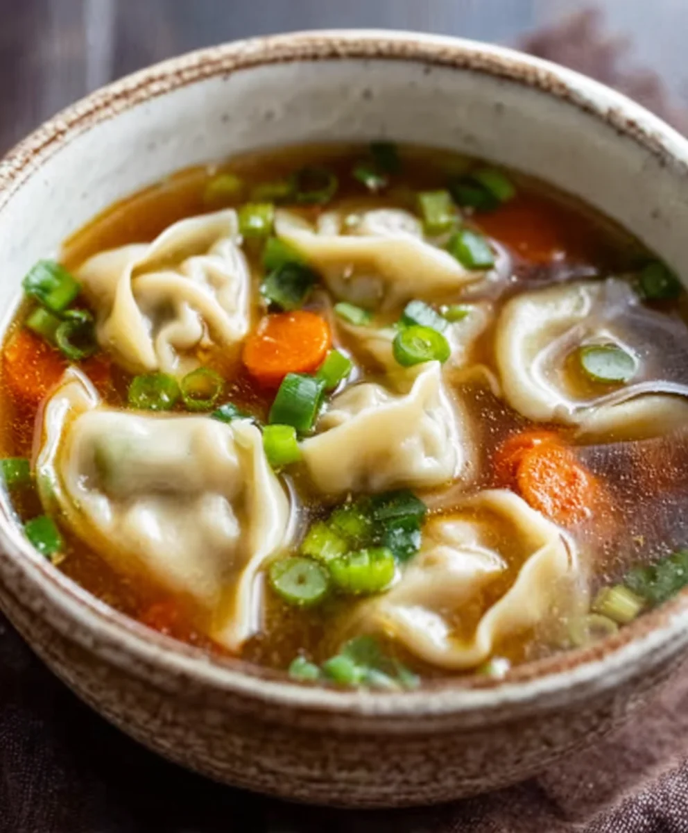 Hearty Potsticker Beef Soup- Comforting Flavor