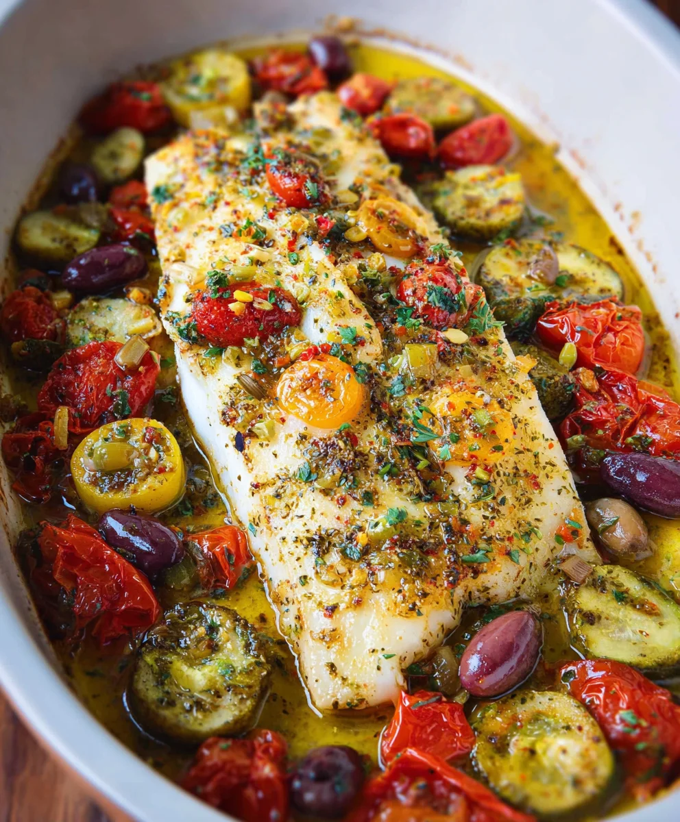 Easy Mediterranean Baked Fish - Quick & Flavorful Dinner