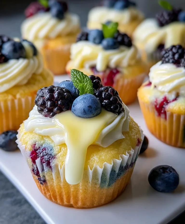 Summer Lemon Berry Cupcakes – Fresh & Fruity Dessert