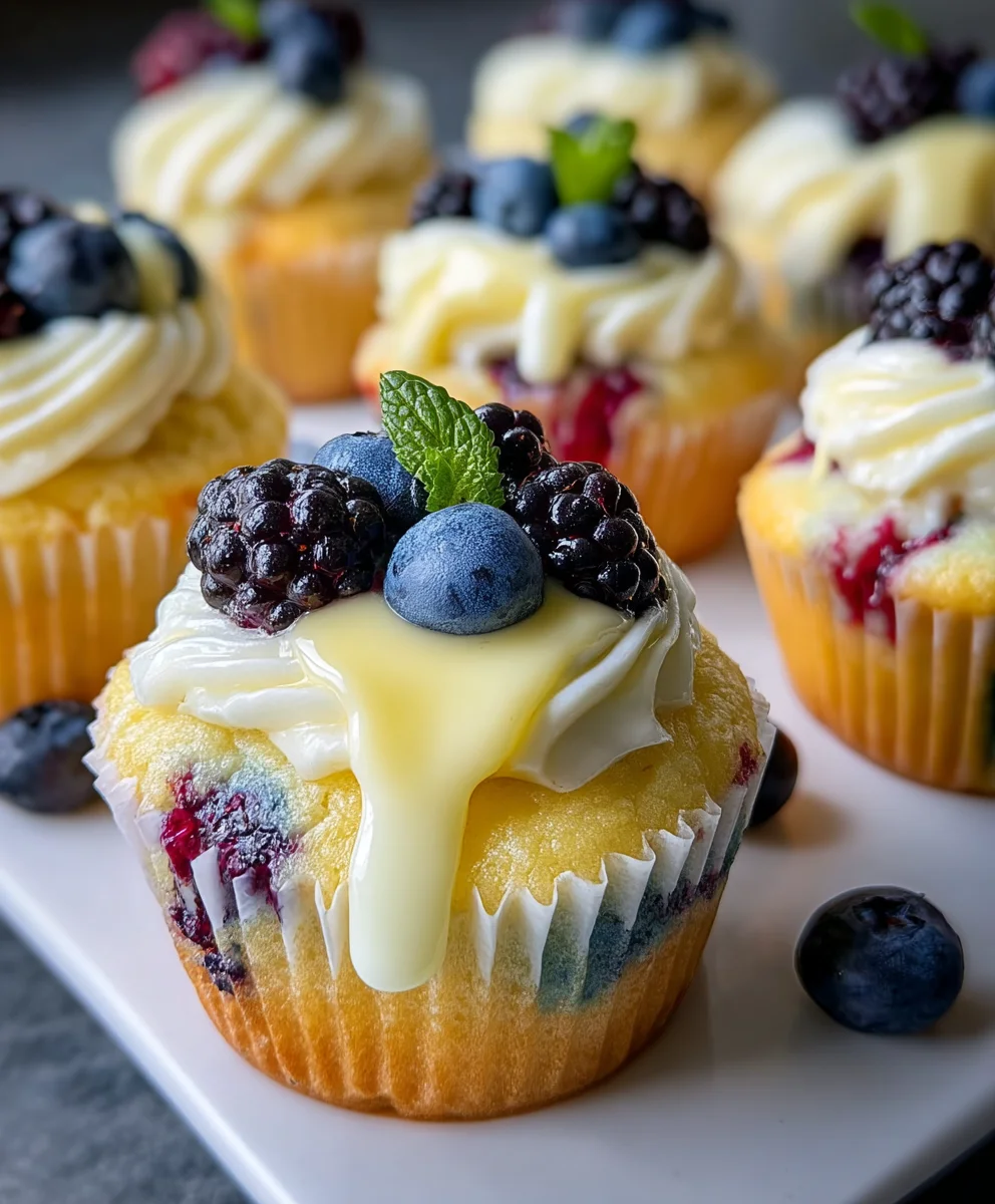Summer Lemon Berry Cupcakes - Fresh & Fruity Dessert