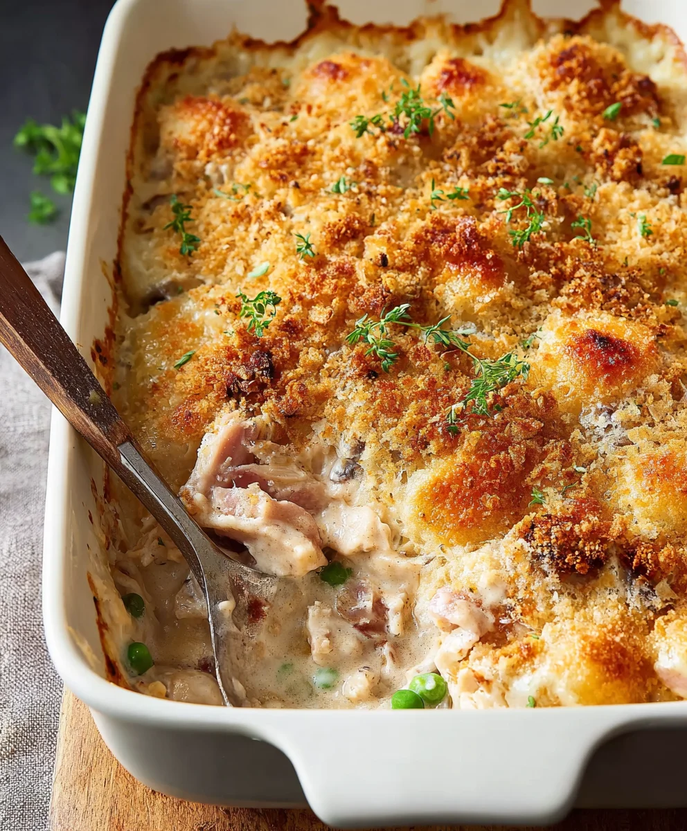 Creamy Chicken Cordon Bleu Casserole-Easy Beef Bake