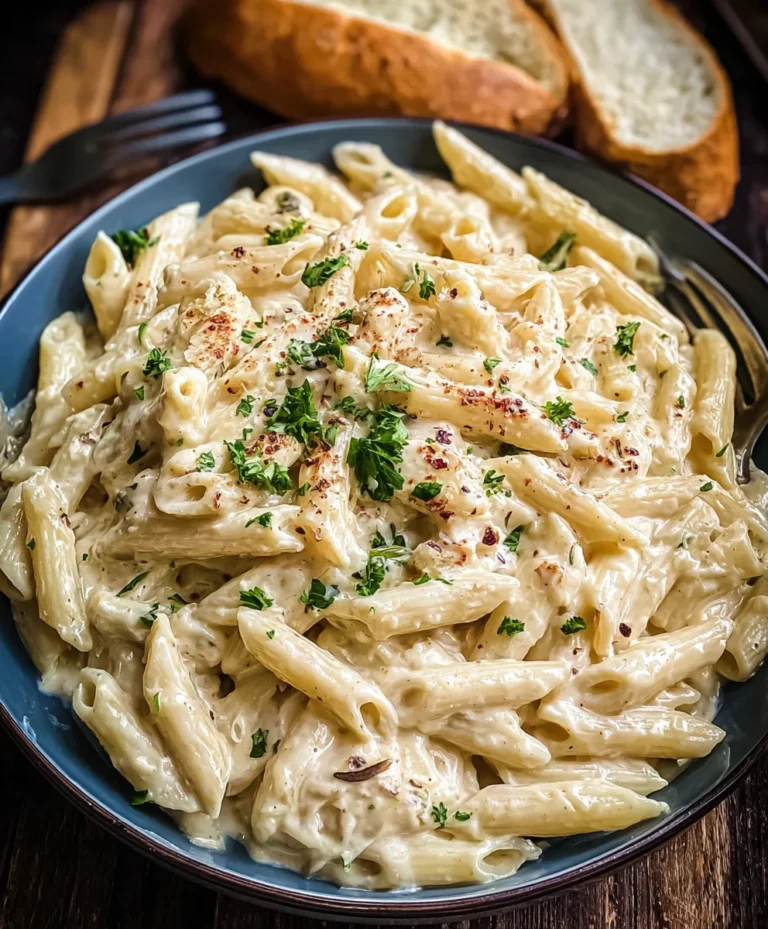 Easy Creamy Garlic Penne-Quick & Delicious Recipe