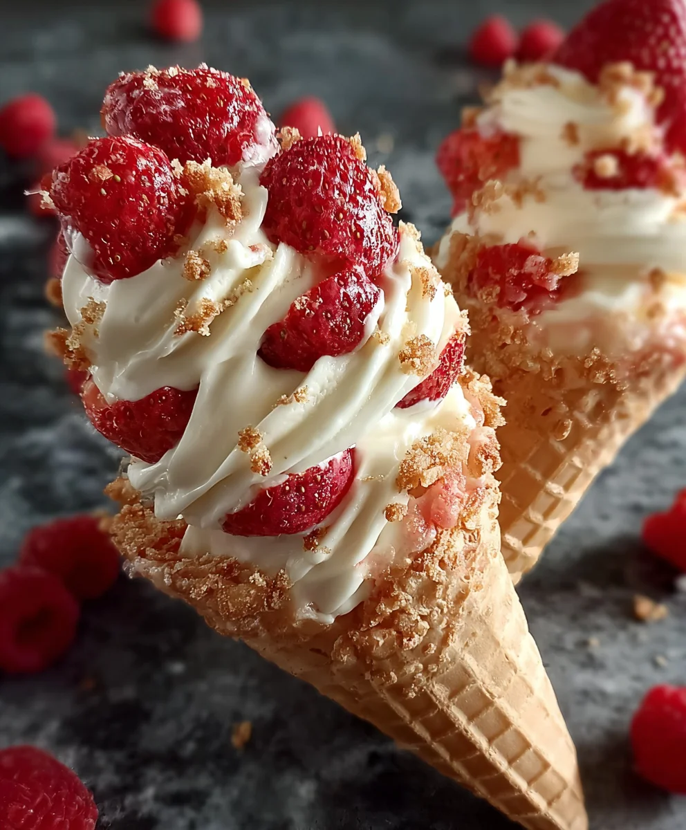 Delicious Cheesecake Cones-Easy No-Bake Dessert