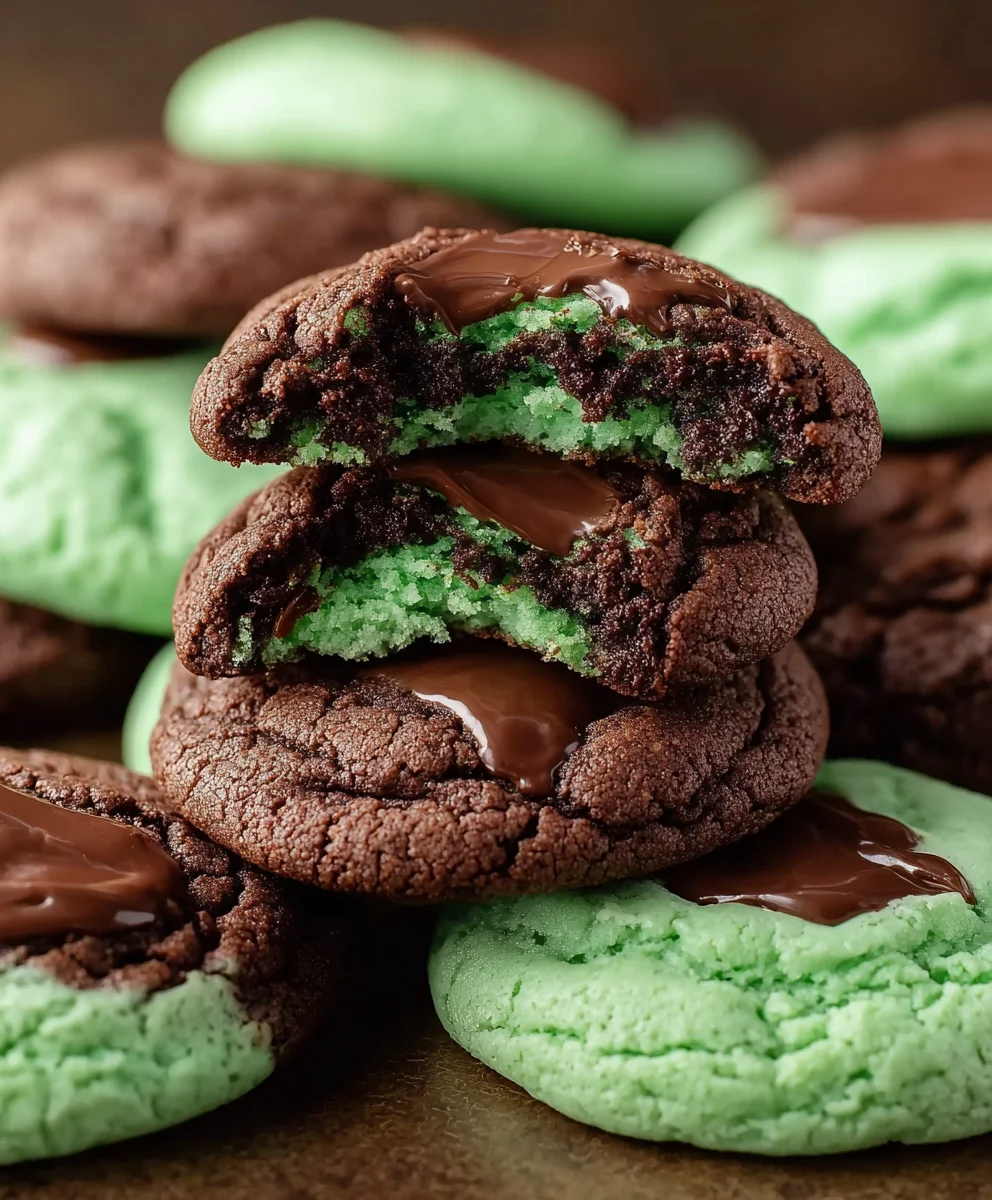 Easy Grasshopper Cookies - Simple Cake Mix Recipe