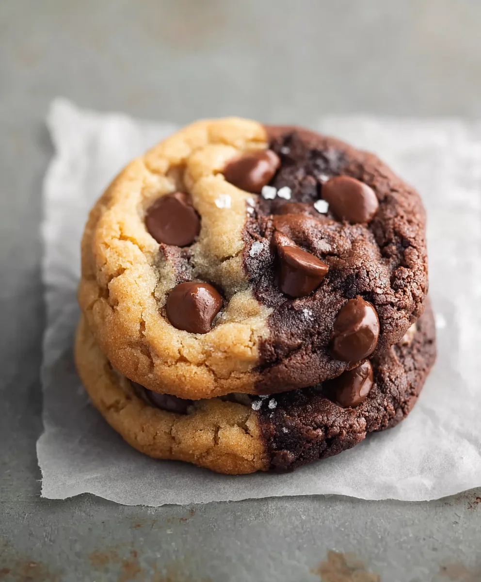 Decadent Brookie Cookies-Best Chocolate Chip Brownie Swirl