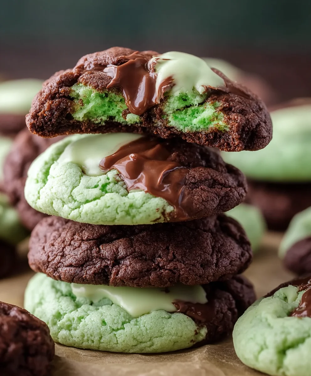 Easy Grasshopper Cookies - Simple Cake Mix Recipe