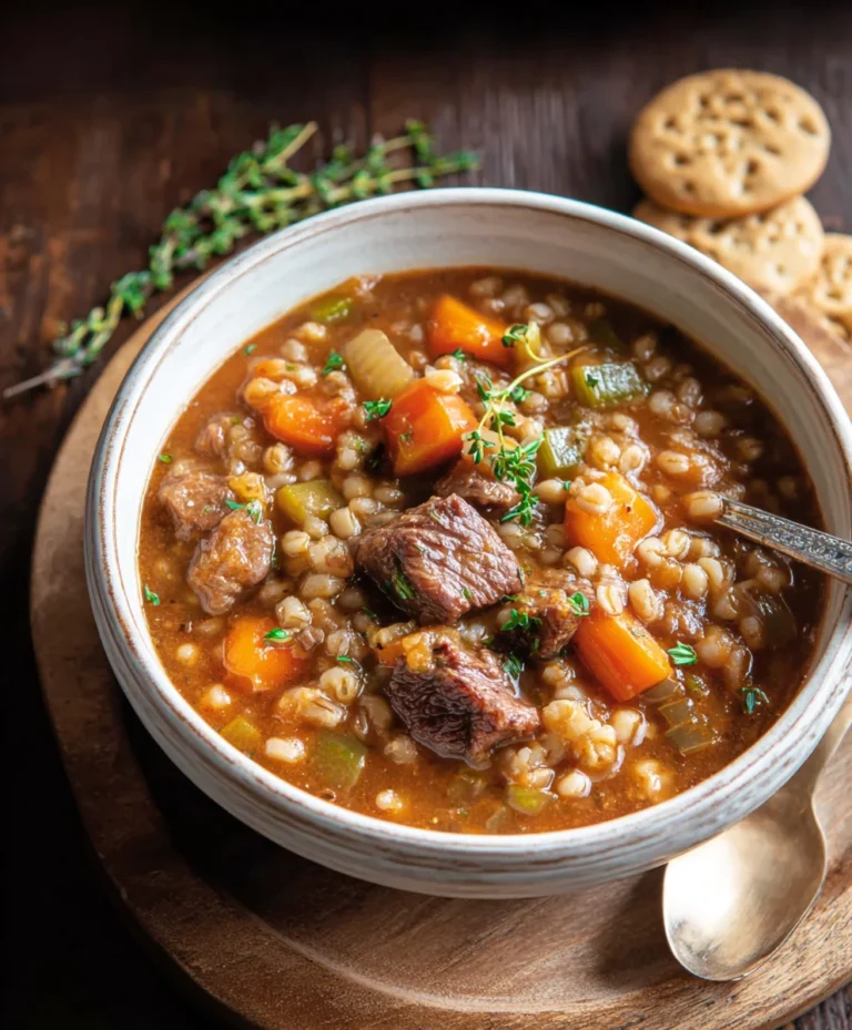 Hearty Beef Barley Soup Recipe – Delicious & Easy