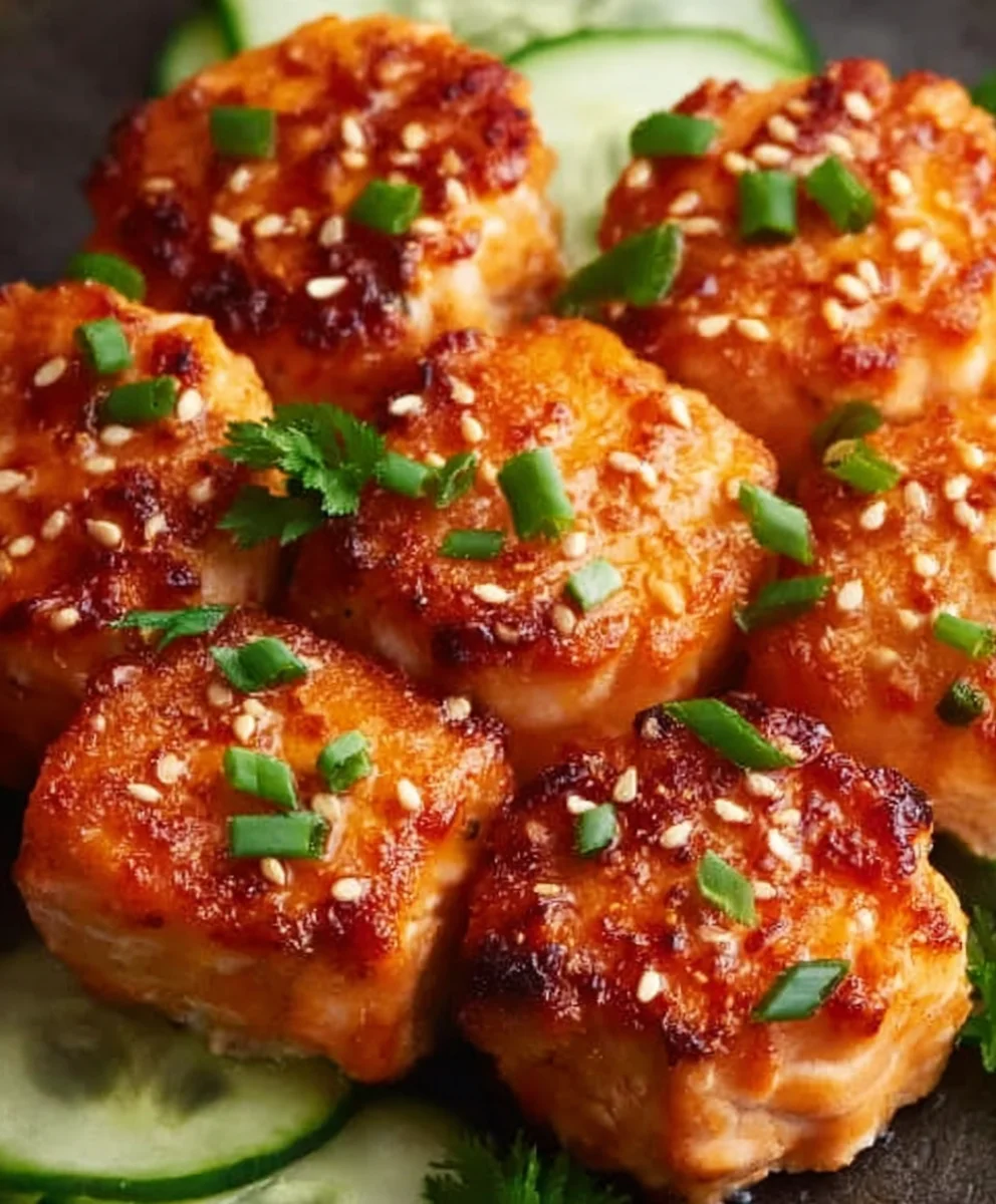 Bang Bang Salmon Bites - Quick Easy Appetizer