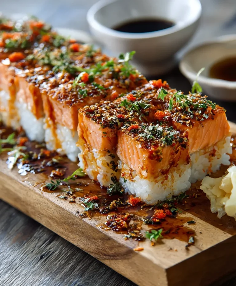 Spicy Salmon Sushi Bake-Easy Delicious Recipe