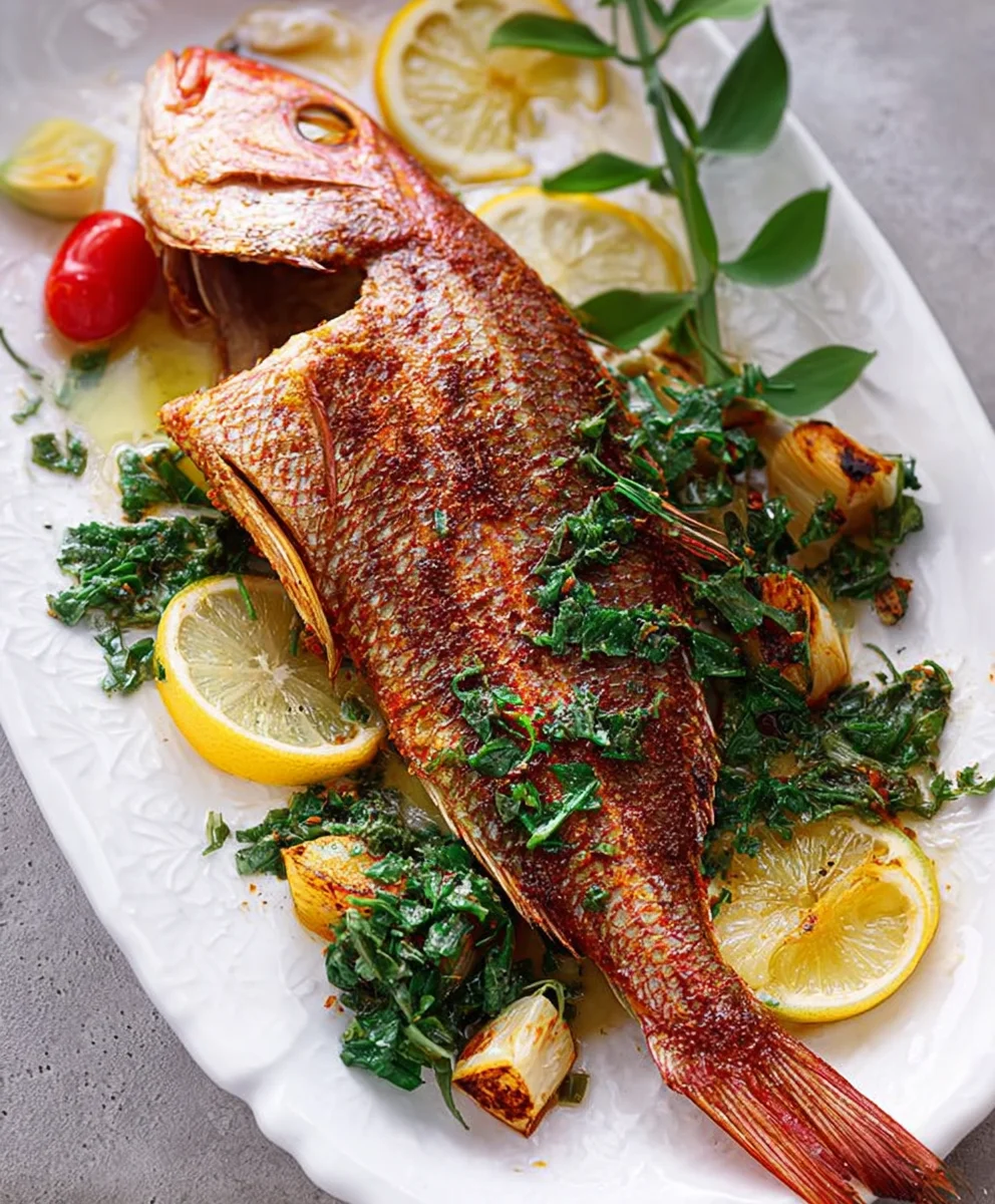 Oven-Baked Whole Yellowtail Snapper- Easy & Delicious Fish