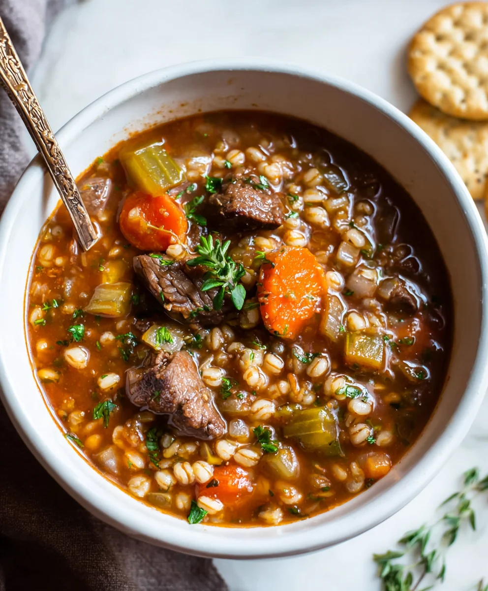Hearty Beef Barley Soup Recipe - Delicious & Easy