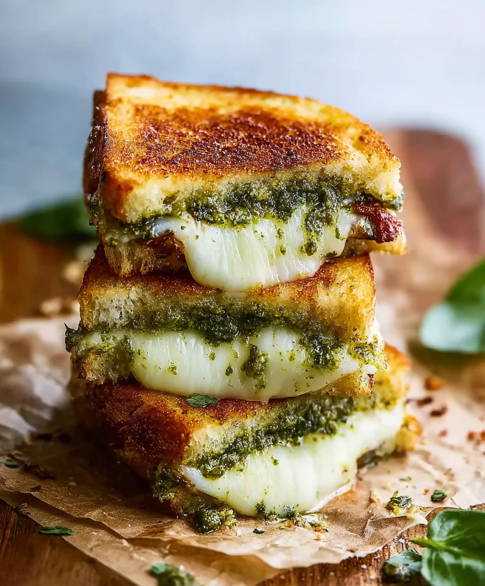 Sourdough Pesto Grilled Cheese-Ultimate Flavor Sandwich