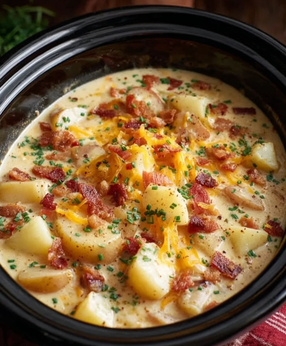 Easy Crock Pot Beef Potato Soup Recipe
