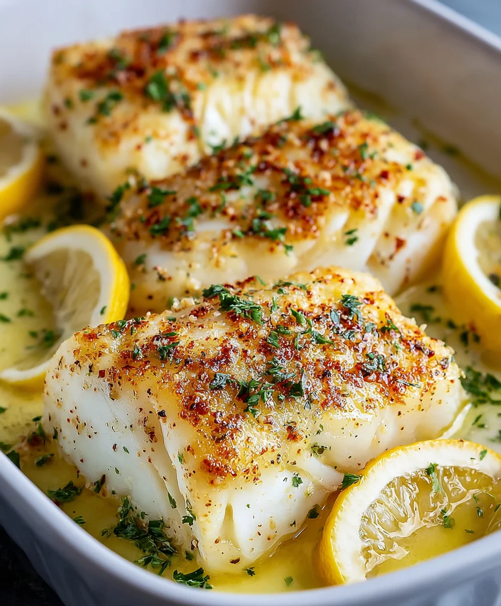 Lemon Garlic Butter Baked Cod - Easy & Delicious