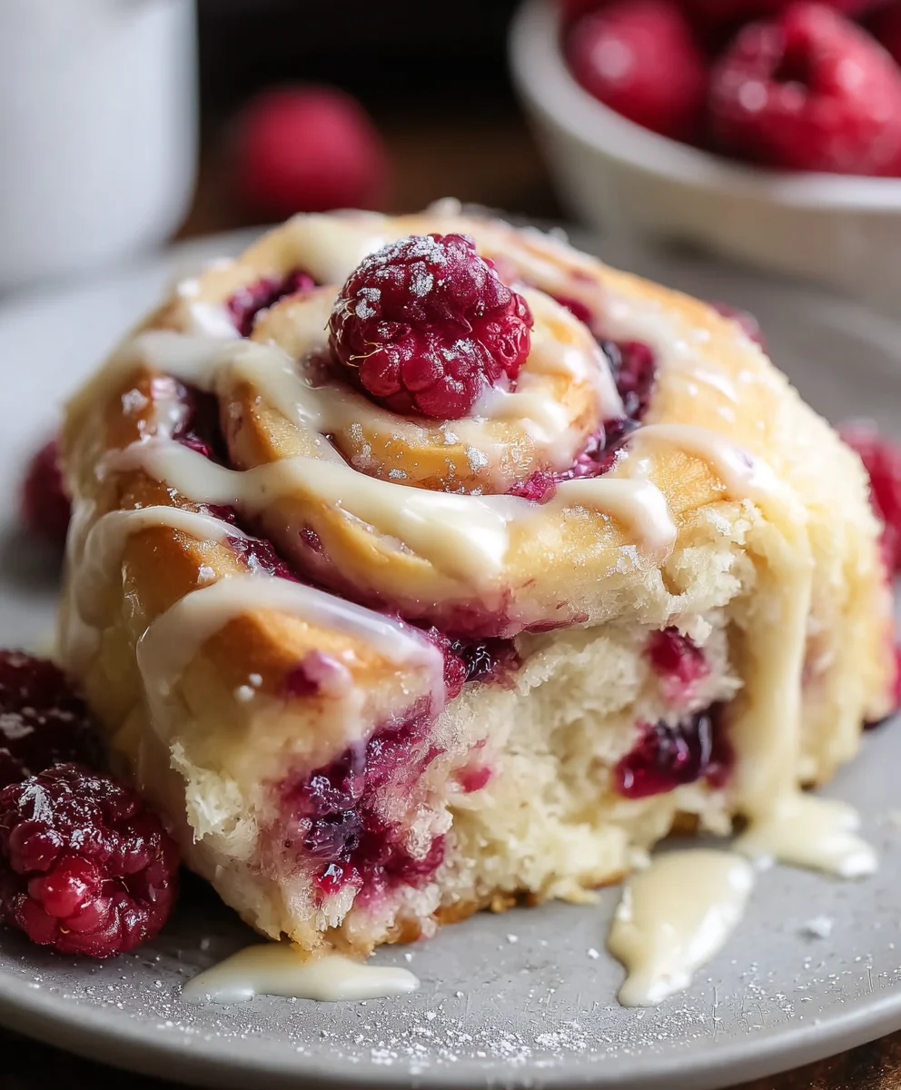 White Chocolate Raspberry Rolls-Decadent Swirls