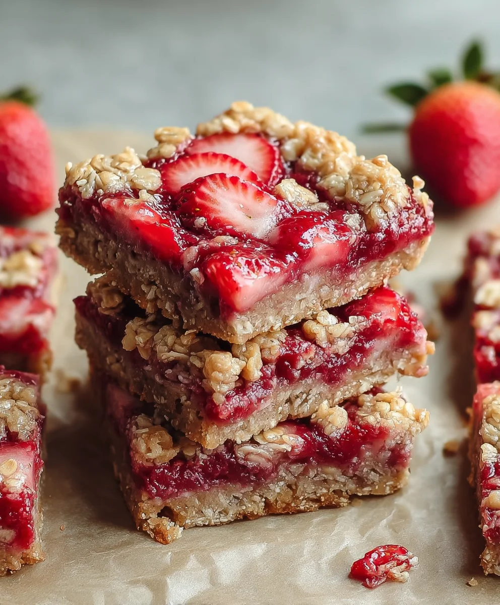 Easy Strawberry Oat Bars - Perfect Breakfast Treat