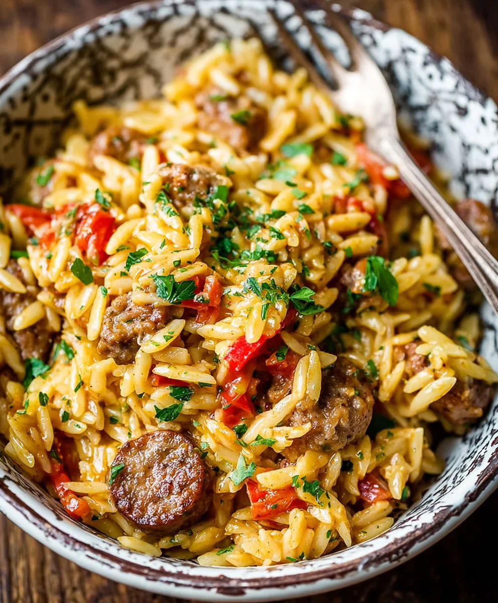 Spicy Cajun Orzo Recipe - Easy Beef & Sausage Flavor