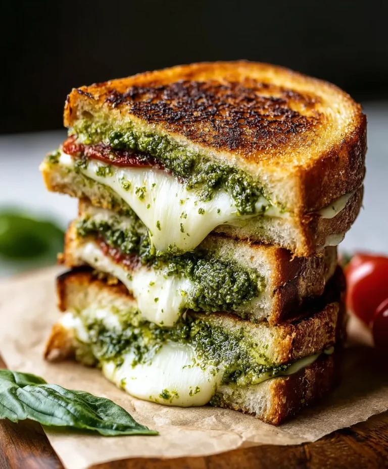 Easy Pesto Grilled Cheese Sandwich Recipe