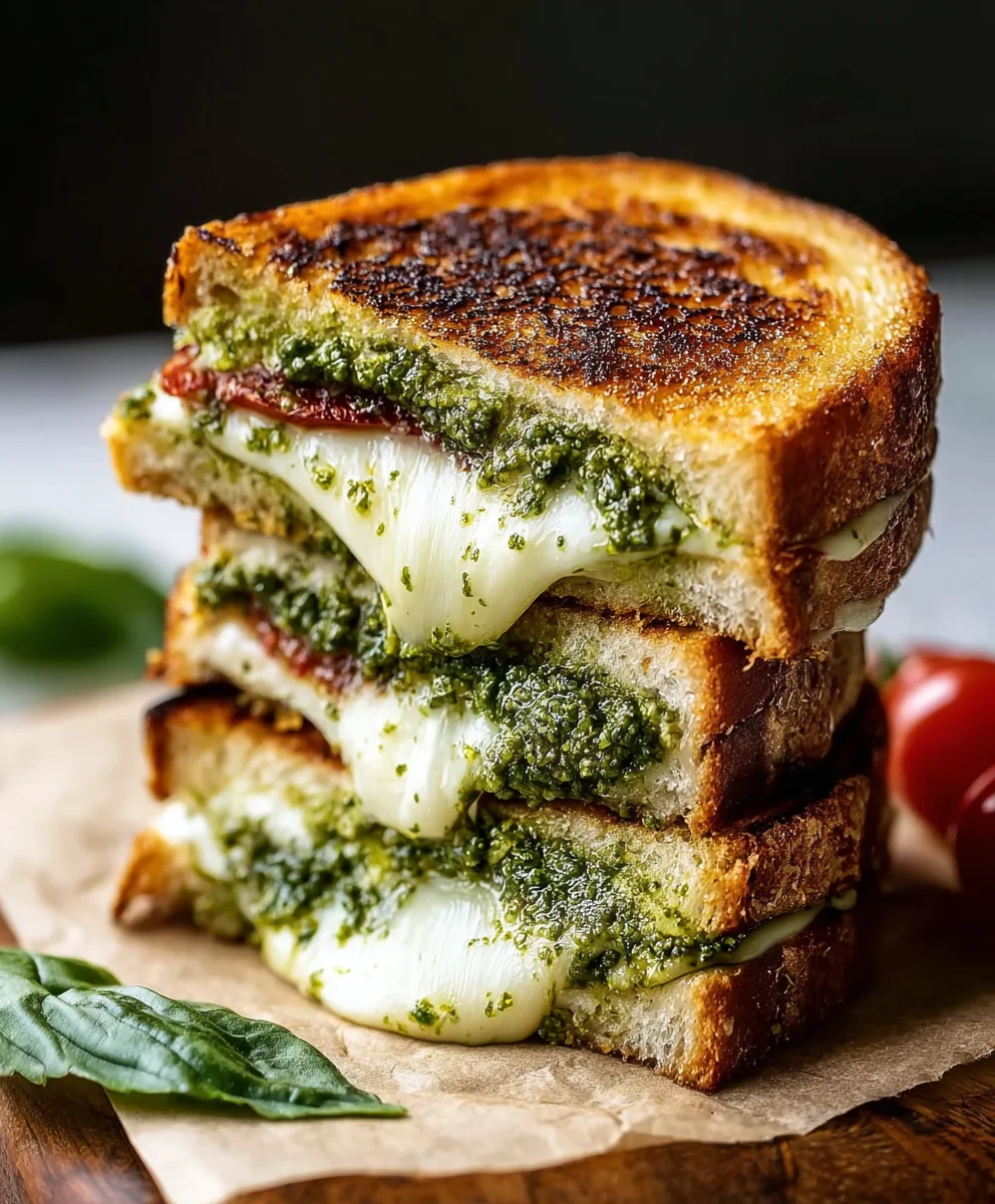 Easy Pesto Grilled Cheese Sandwich Recipe