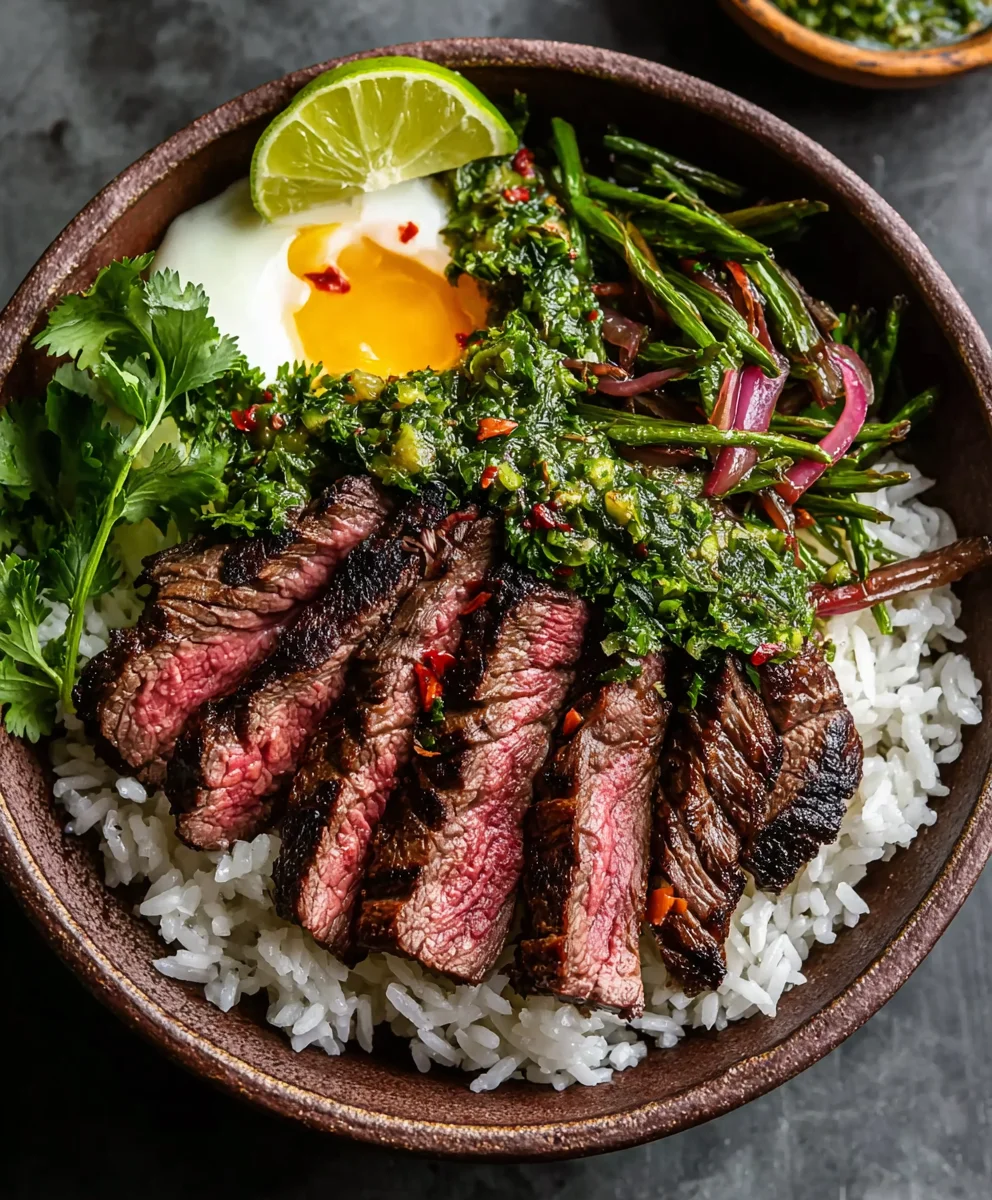 Flavorful Beef Skirt Steak Rice Bowl Recipe