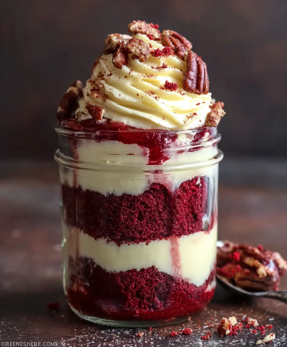 Decadent Red Velvet Cake Jars-Easy Dessert Recipe