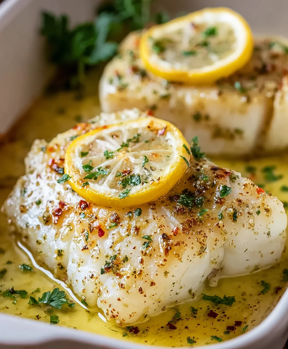 Lemon Garlic Butter Baked Cod - Easy & Delicious