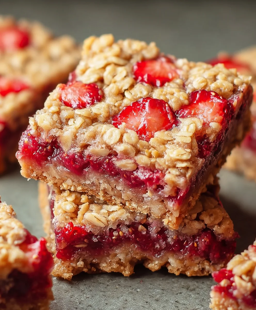Easy Strawberry Oat Bars - Perfect Breakfast Treat