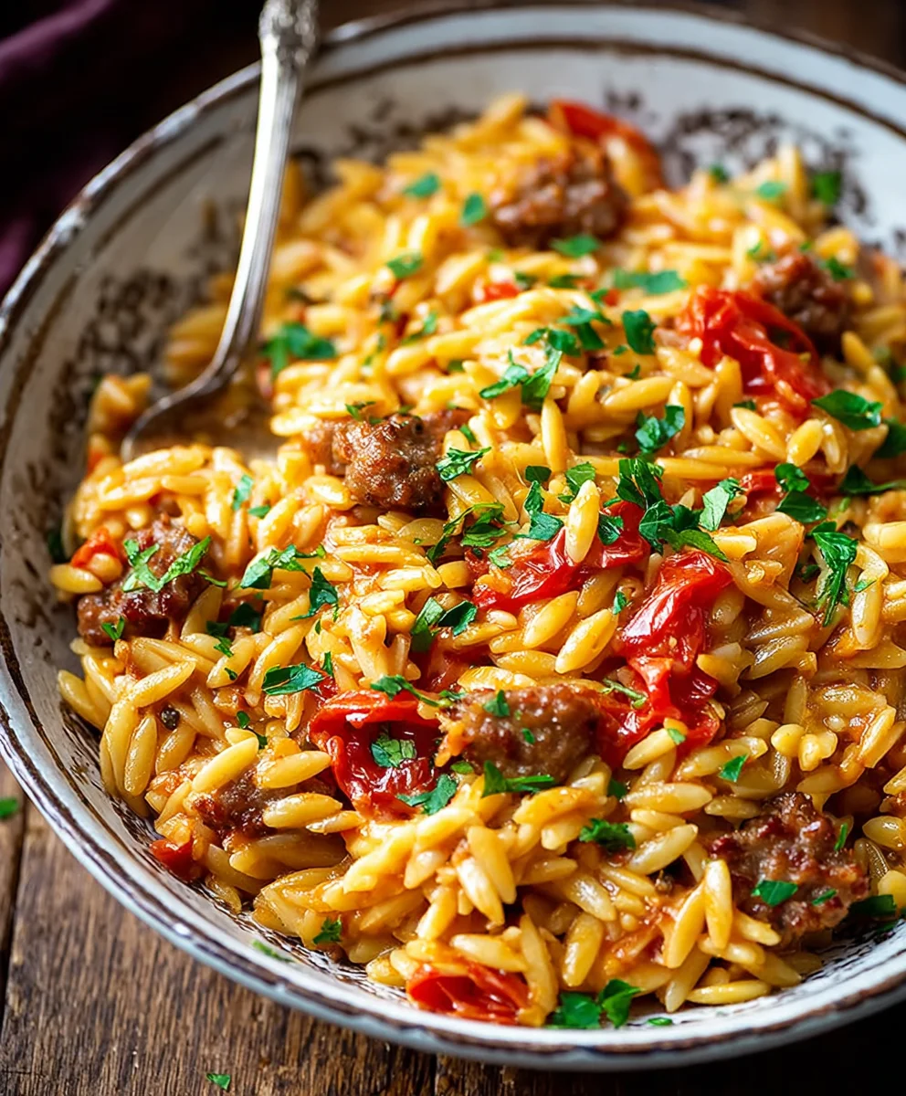 Spicy Cajun Orzo Recipe - Easy Beef & Sausage Flavor
