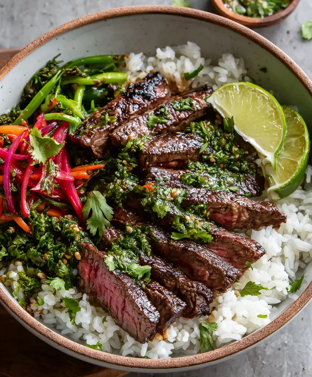 Flavorful Beef Skirt Steak Rice Bowl Recipe