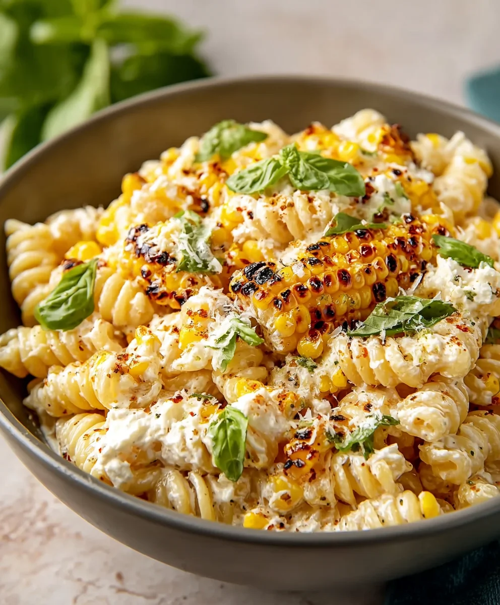 Creamy Street Corn Pasta Salad Recipe-Easy & Delicious