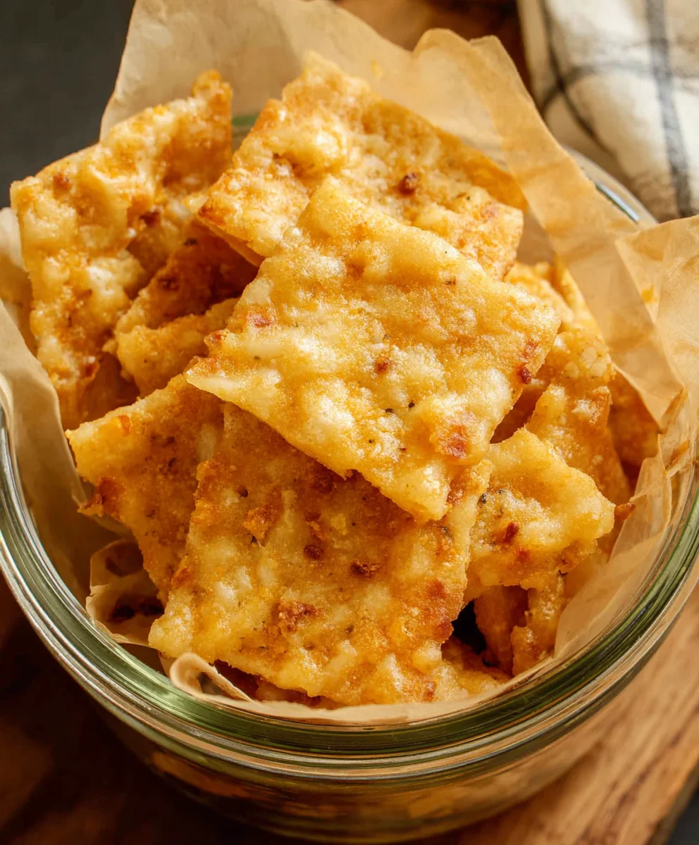 Easy Sourdough Cheddar Crackers - Crispy & Delicious