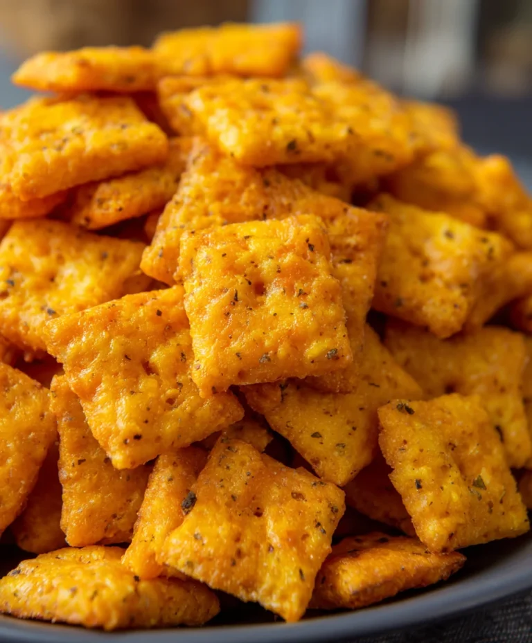 Homemade Cheddar Cheese Crackers- Cheez It Style
