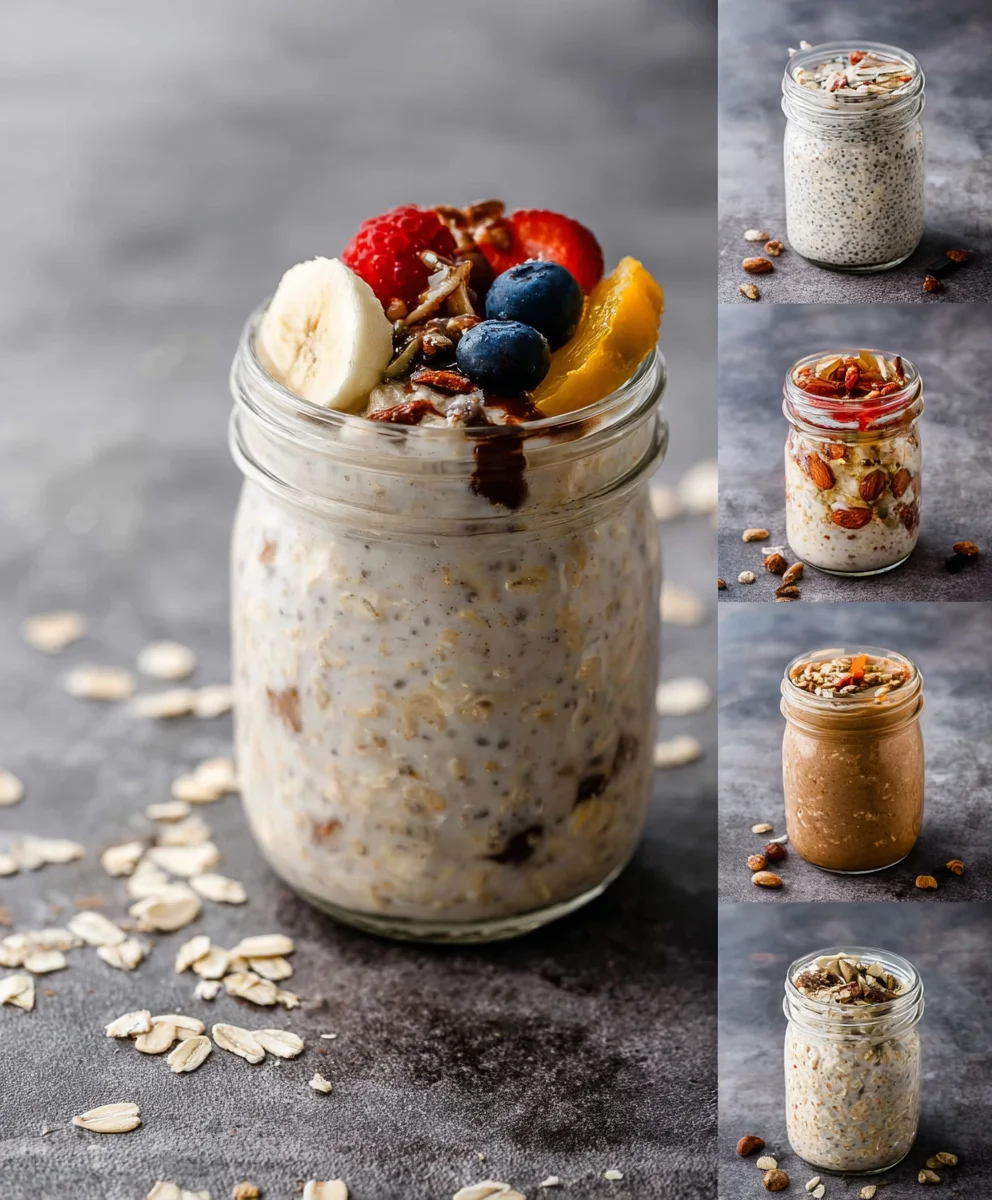 Simple Overnight Oats Base + Delicious Flavors
