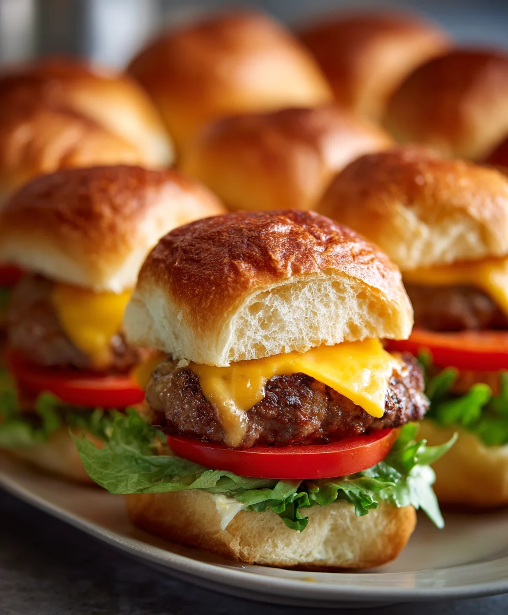 Mini Cheeseburger Sliders-Hawaiian Roll Recipe