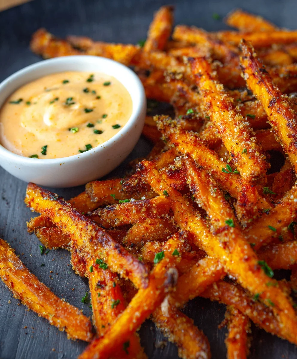 Baked Carrot Fries-Paprika Garlic Aioli Recipe