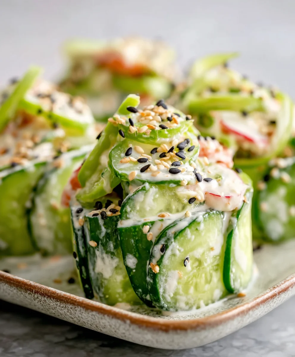 Easy California Roll Cucumber Salad-Fresh & Flavorful