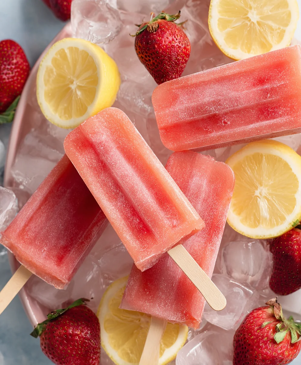 Sweet Strawberry Lemonade Popsicle Recipe